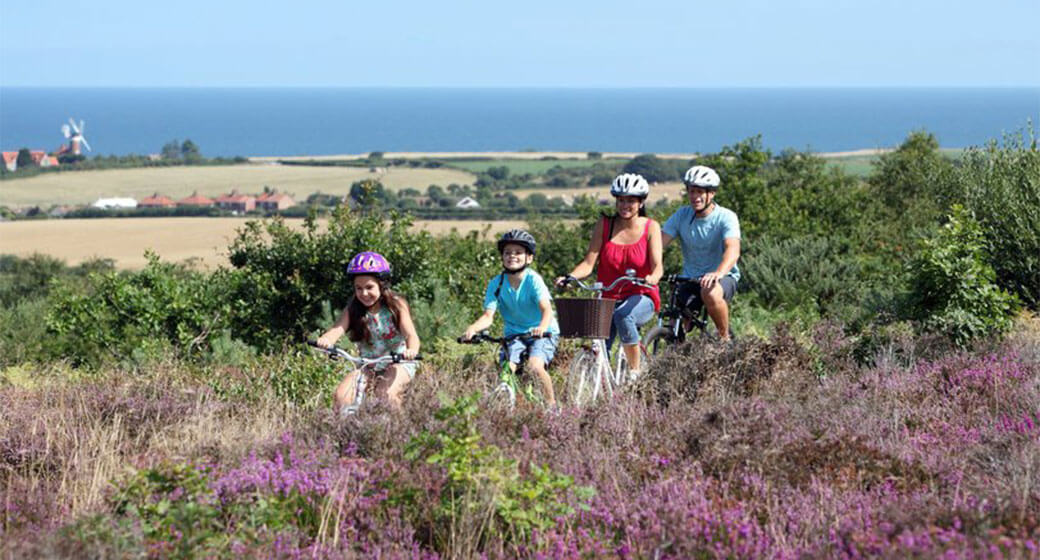 Family On Cycle Ride