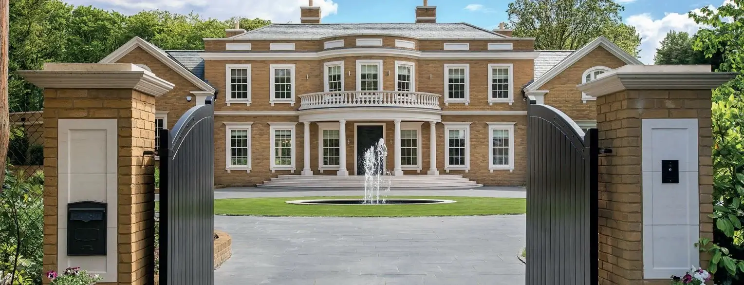 Stately Home With Open Gates