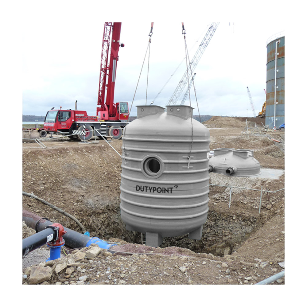 Vortech Plus Vertical GRP Being Lowered To Project
