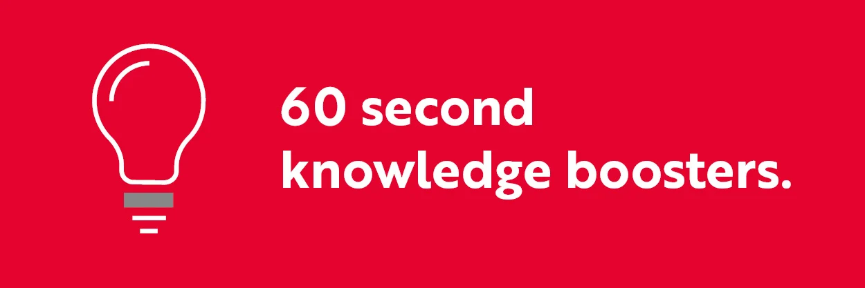 60 Second Knowledge Boosters Light Bulb