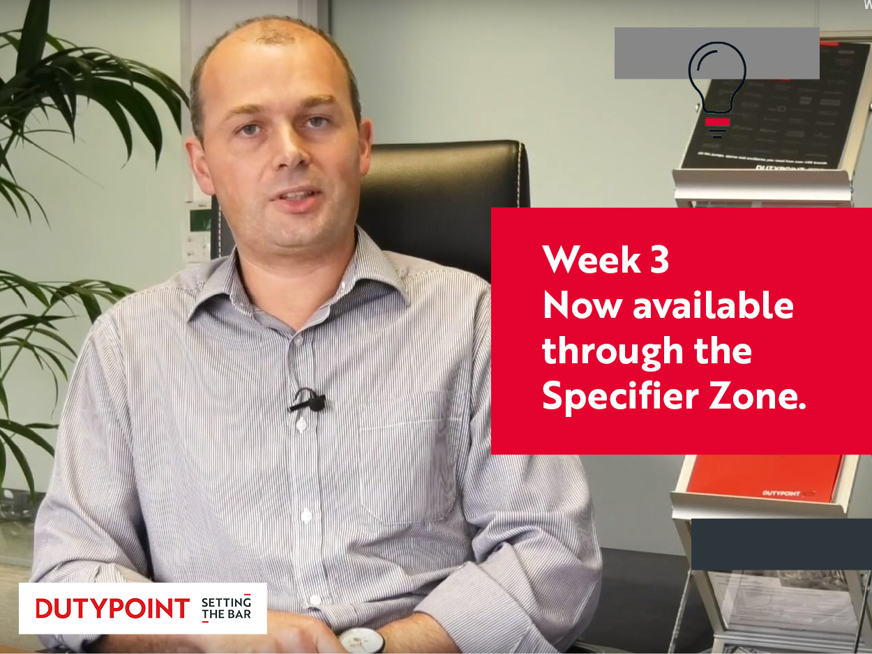 Week 3 Available Through Specifier Zone Text