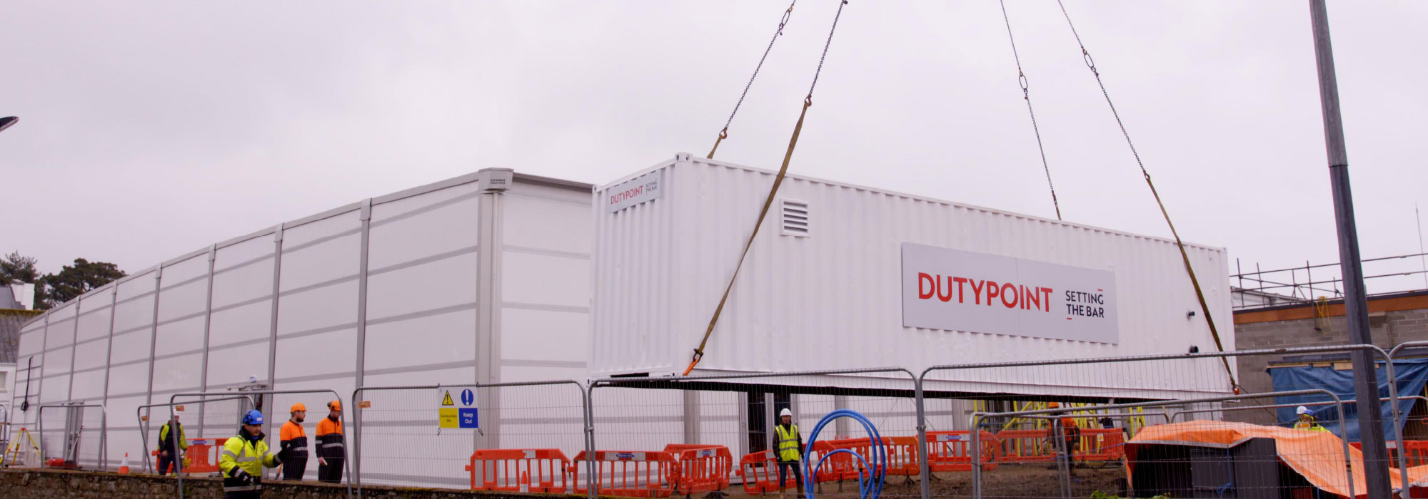 dutypoint shipping container on crane