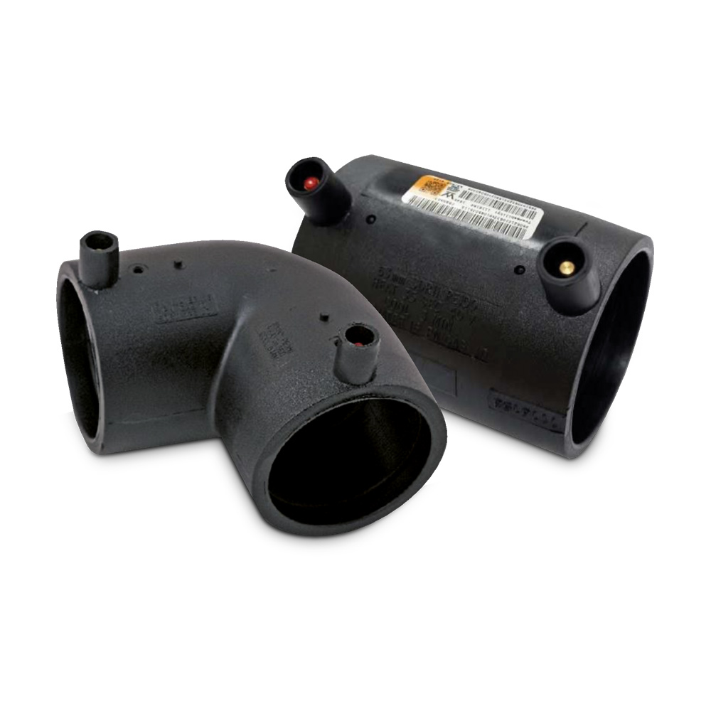 Two Black Pipe Connectors