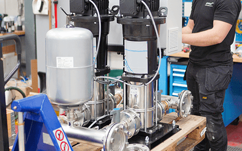 Cold water booster sets for healthcare facility